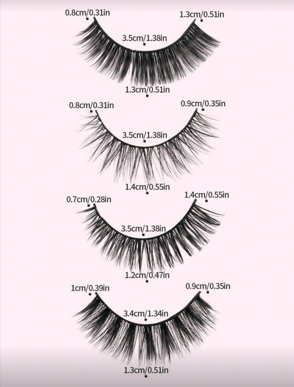 MAGEFY Natural Crossover Volume False Eyelashes 4 Styles Of Eye Lashes