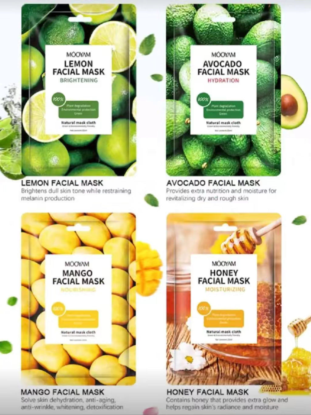 MOOYAM Brightening Fruit Mask, Fresh Fruit Collection